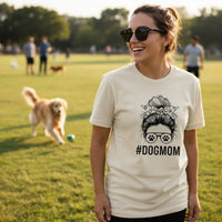 Load image into Gallery viewer, #DOGMOM - Cotton Crewneck T-shirt | Gildan® 5000