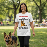 Load image into Gallery viewer, 'PROTECTED by my German Shepherd' T-shirt | Gildan® 5000 - Pet Merch