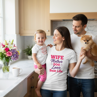 Load image into Gallery viewer, WIFE Mother Dog Lover Best Life T-shirt | Bella + Canvas 3001 - Pet Merch